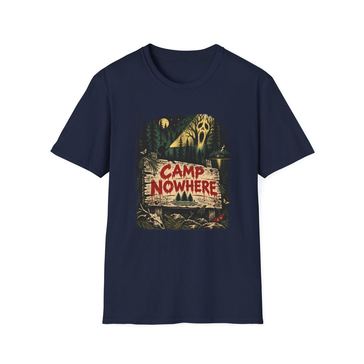 Camp Nowhere Graphic T‑Shirt — Retro Wilderness Adventure Tee