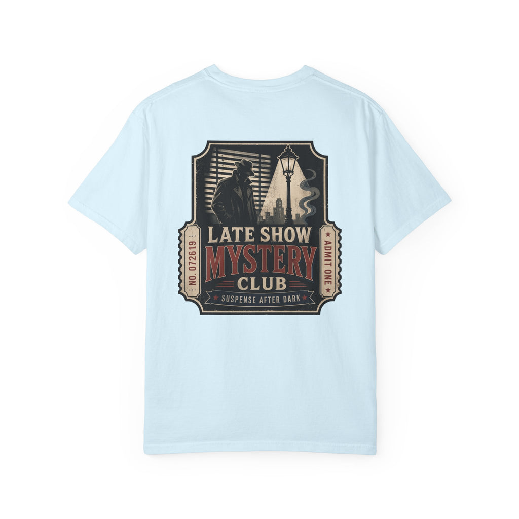 Mystery Club T-Shirt — "Late Show" Vintage Detective Graphic