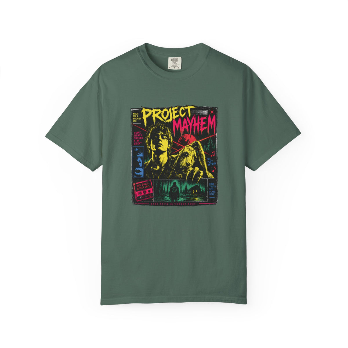 Project Mayhem Graphic T-Shirt — Retro Horror Band Tee