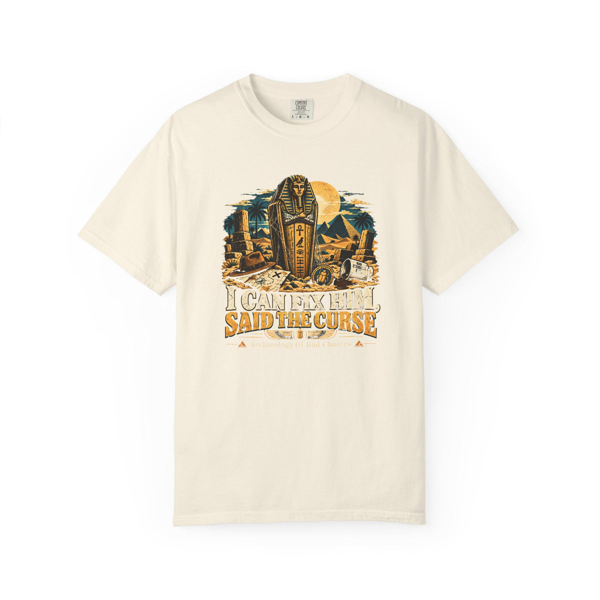 Cursed Sarcophagus Graphic T-Shirt — “I Came Back Said The Curse” Egyptian Mummy Tee