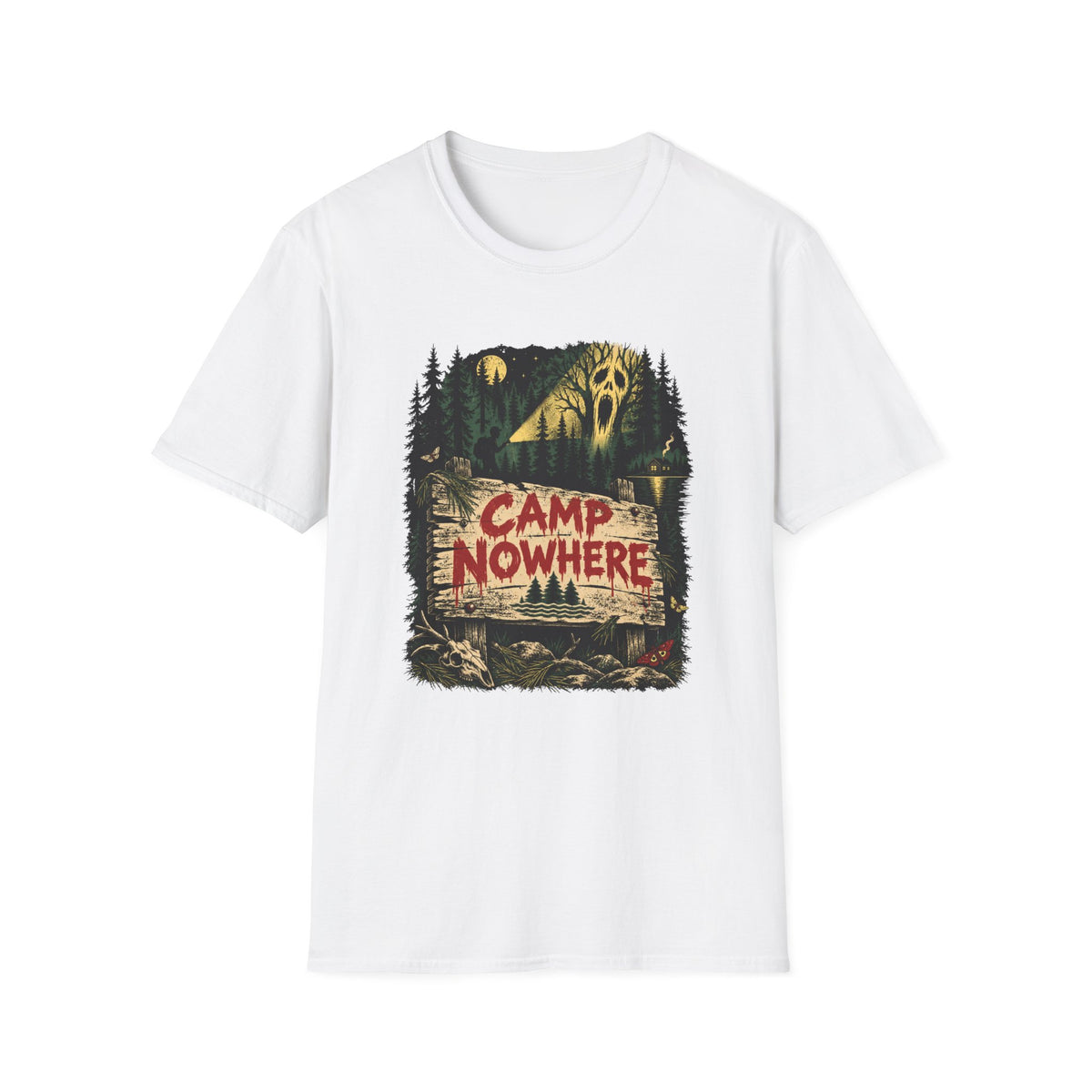 Camp Nowhere Graphic T‑Shirt — Retro Wilderness Adventure Tee