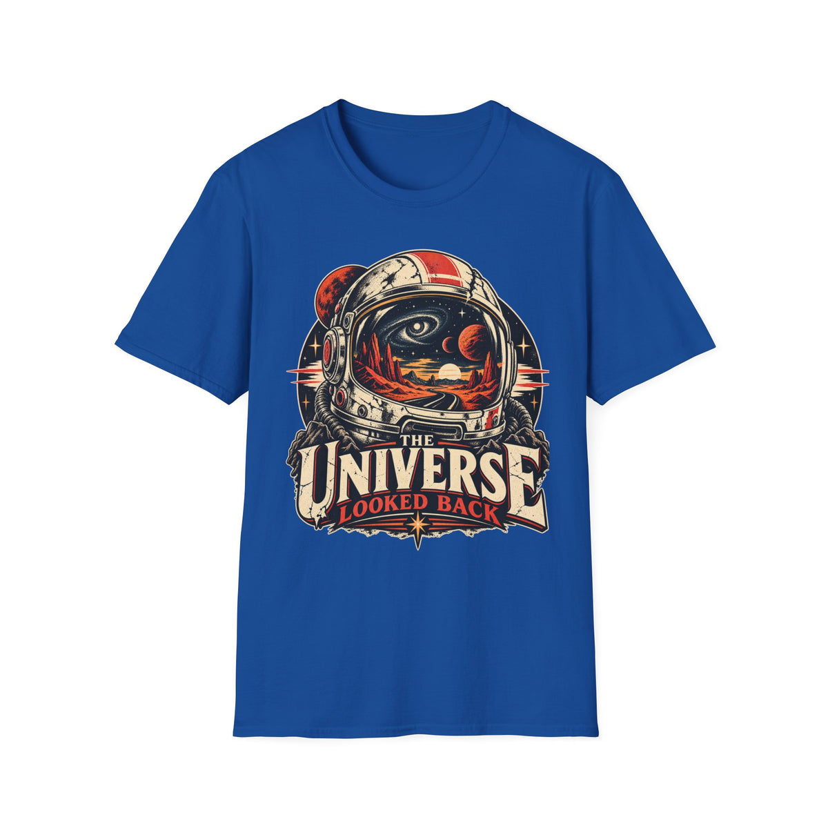 Astronaut Graphic T-Shirt — “The Universe Looked Back” Vintage Space Tee