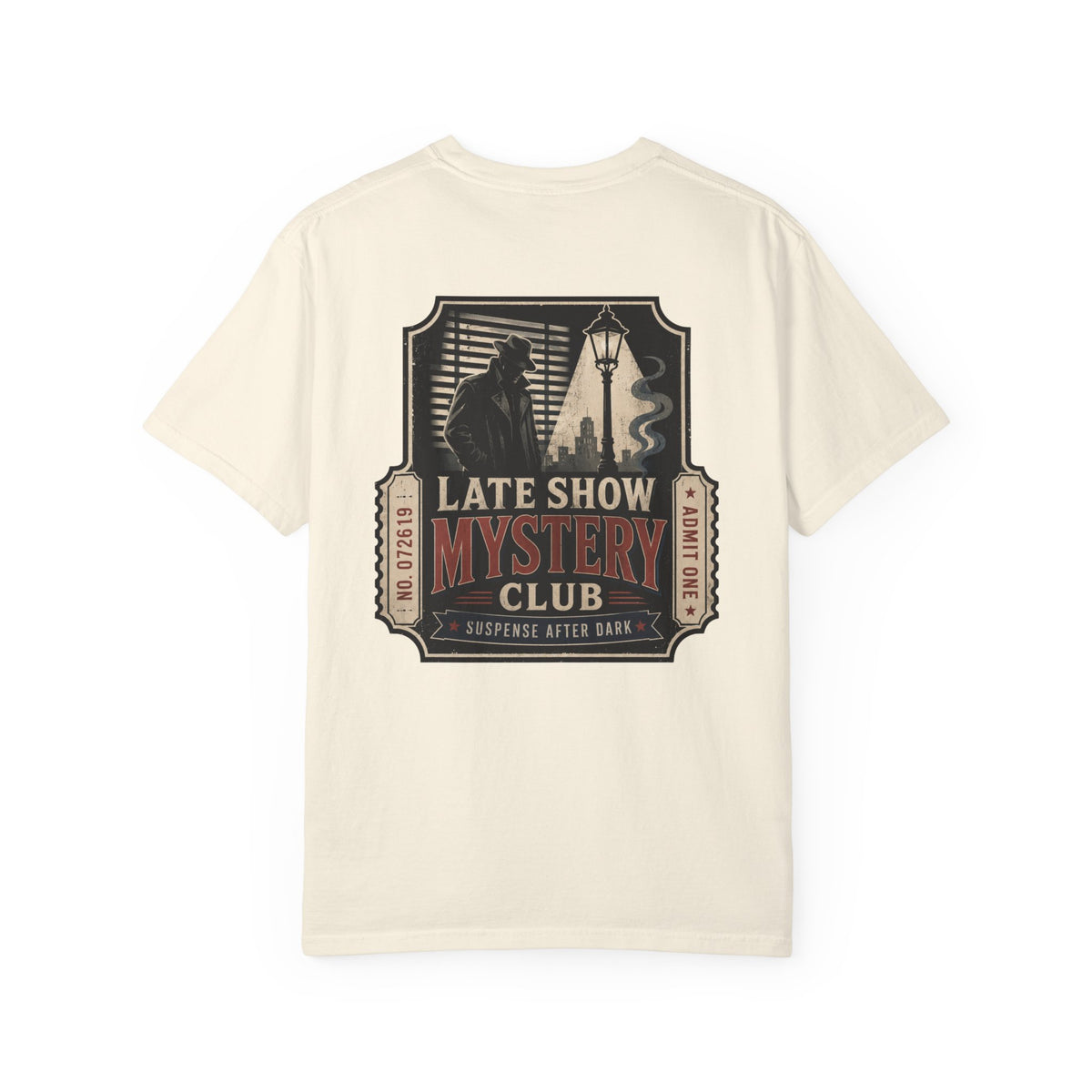 Mystery Club T-Shirt — "Late Show" Vintage Detective Graphic