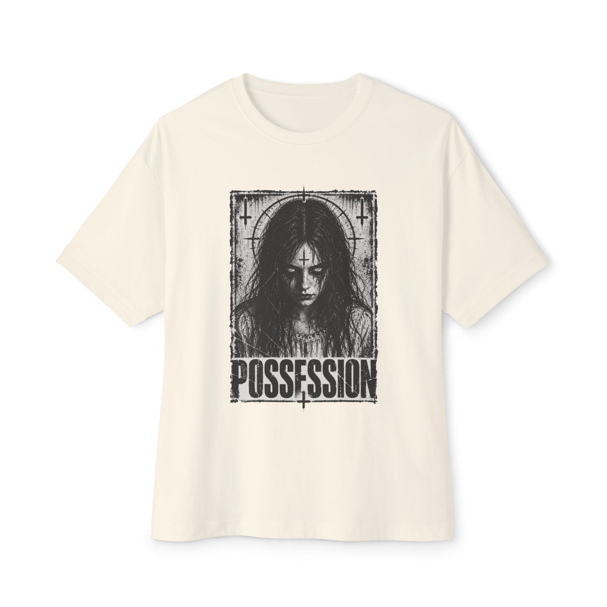 Possession Horror Tee — Creepy Girl Graphic T-Shirt
