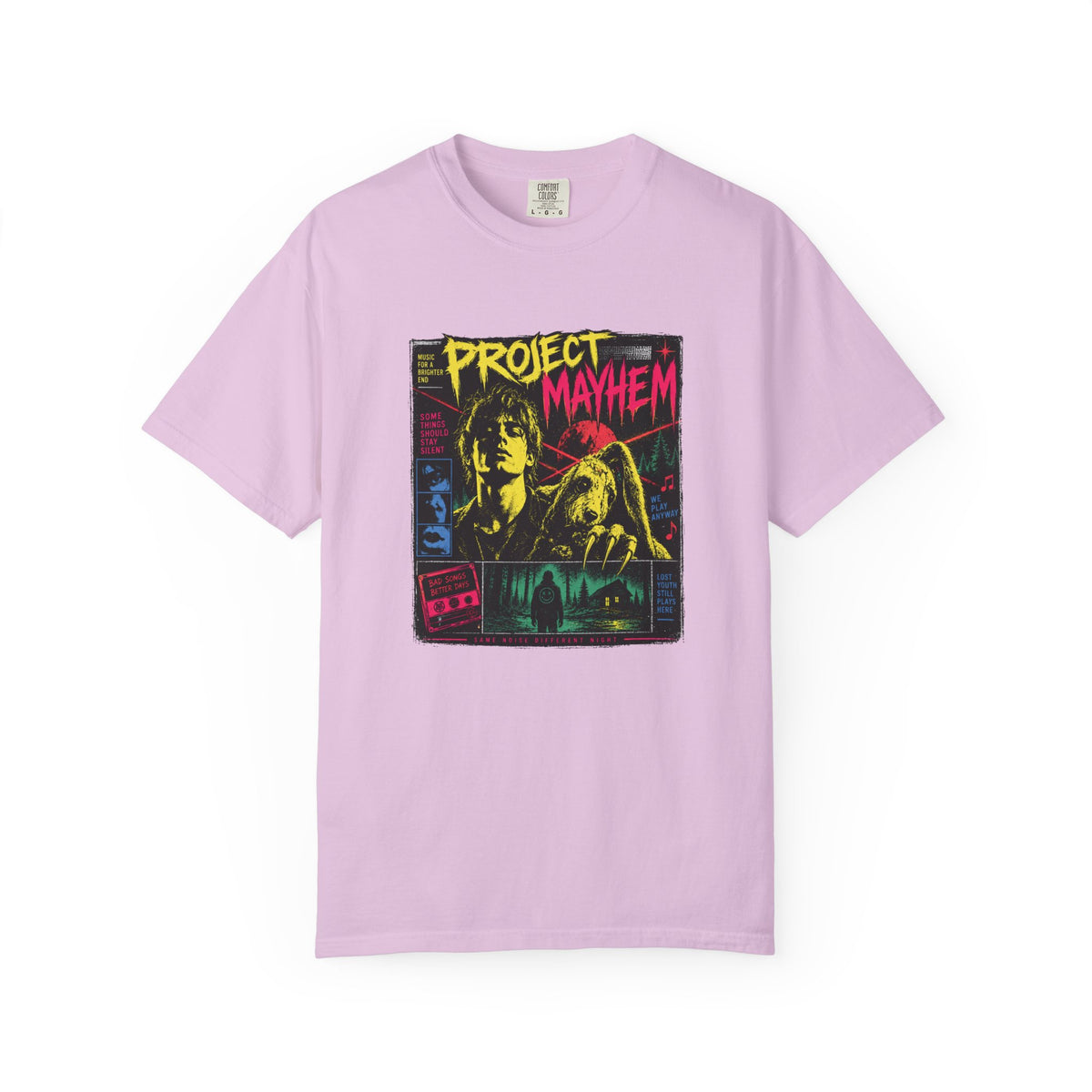 Project Mayhem Graphic T-Shirt — Retro Horror Band Tee