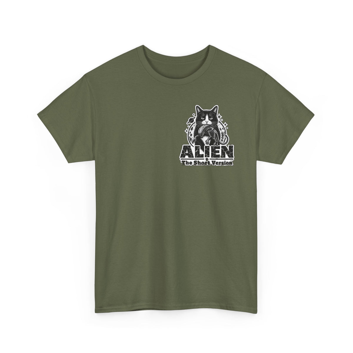 T-Shirt — 'ALIEN The Short Version' Cat Graphic Tee