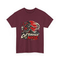Samurai Graphic Tee — "Cut Through the Noise" Vintage Japanese Sun Design