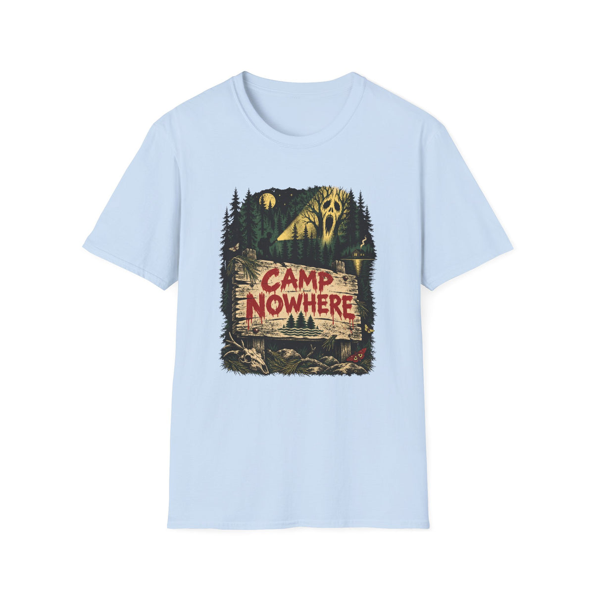 Camp Nowhere Graphic T‑Shirt — Retro Wilderness Adventure Tee