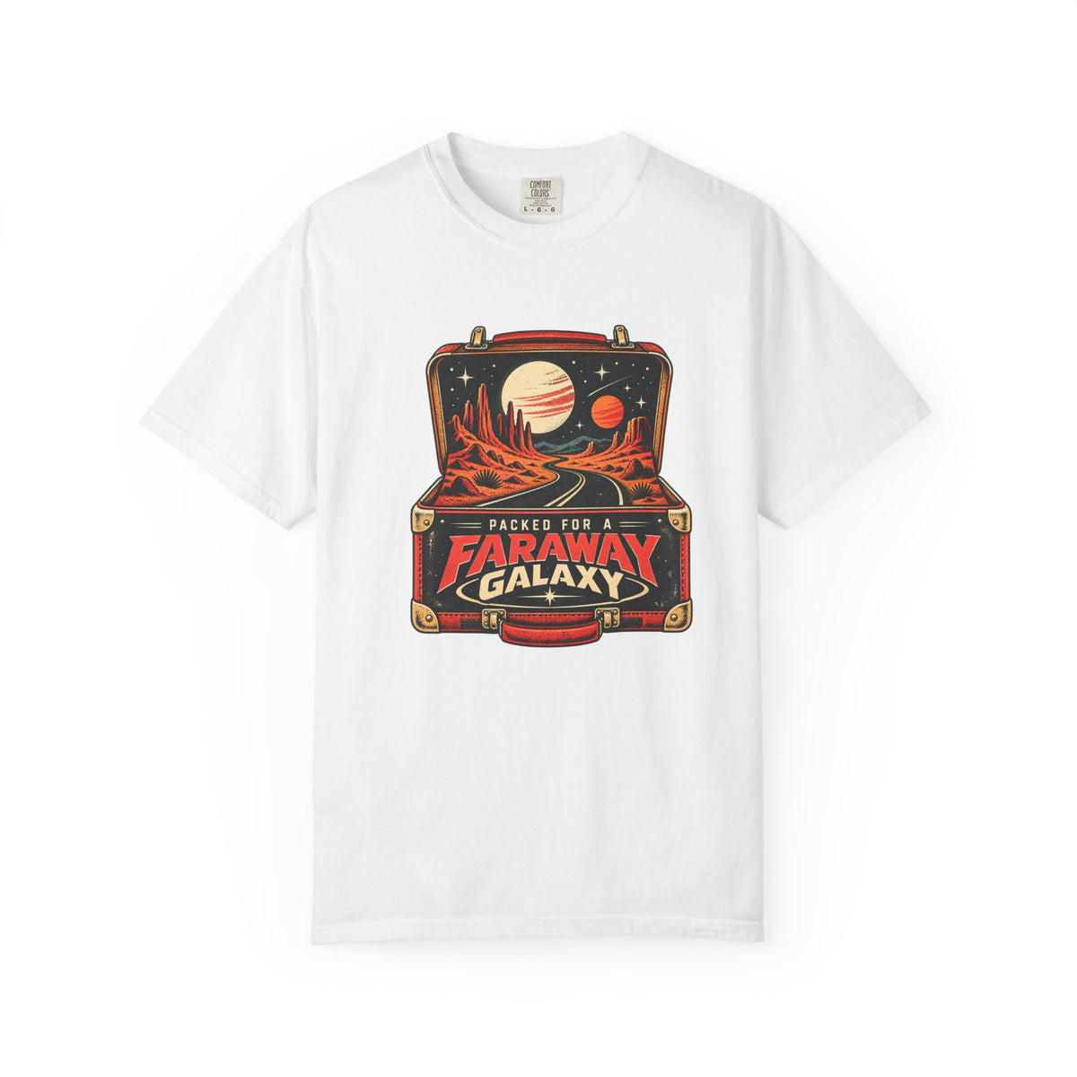 Faraway Galaxy T-Shirt — Vintage Space Travel Graphic Tee