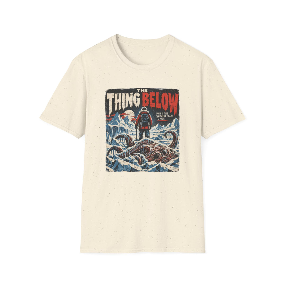 The Thing Below T-Shirt — Retro Horror Winter Monster Design