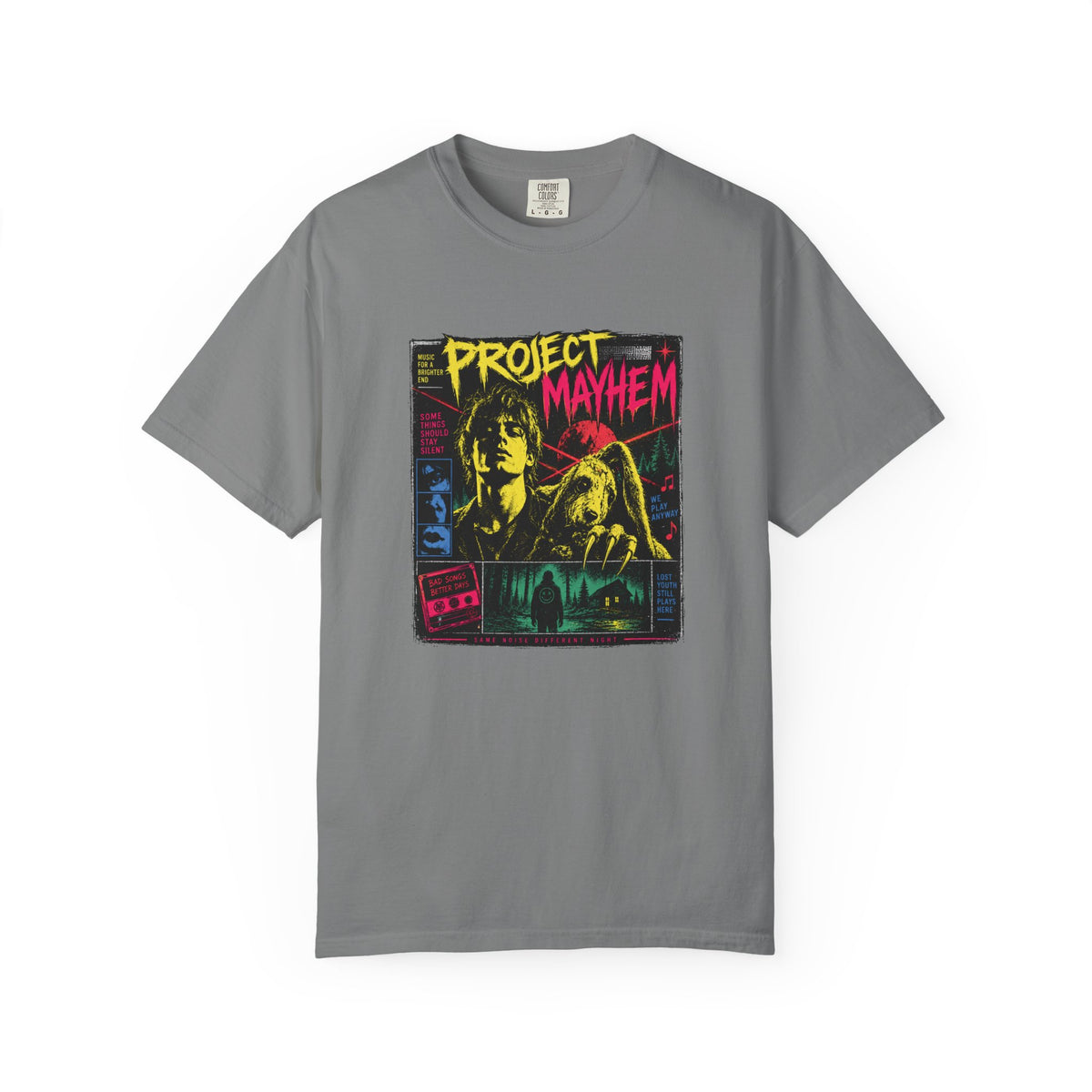 Project Mayhem Graphic T-Shirt — Retro Horror Band Tee