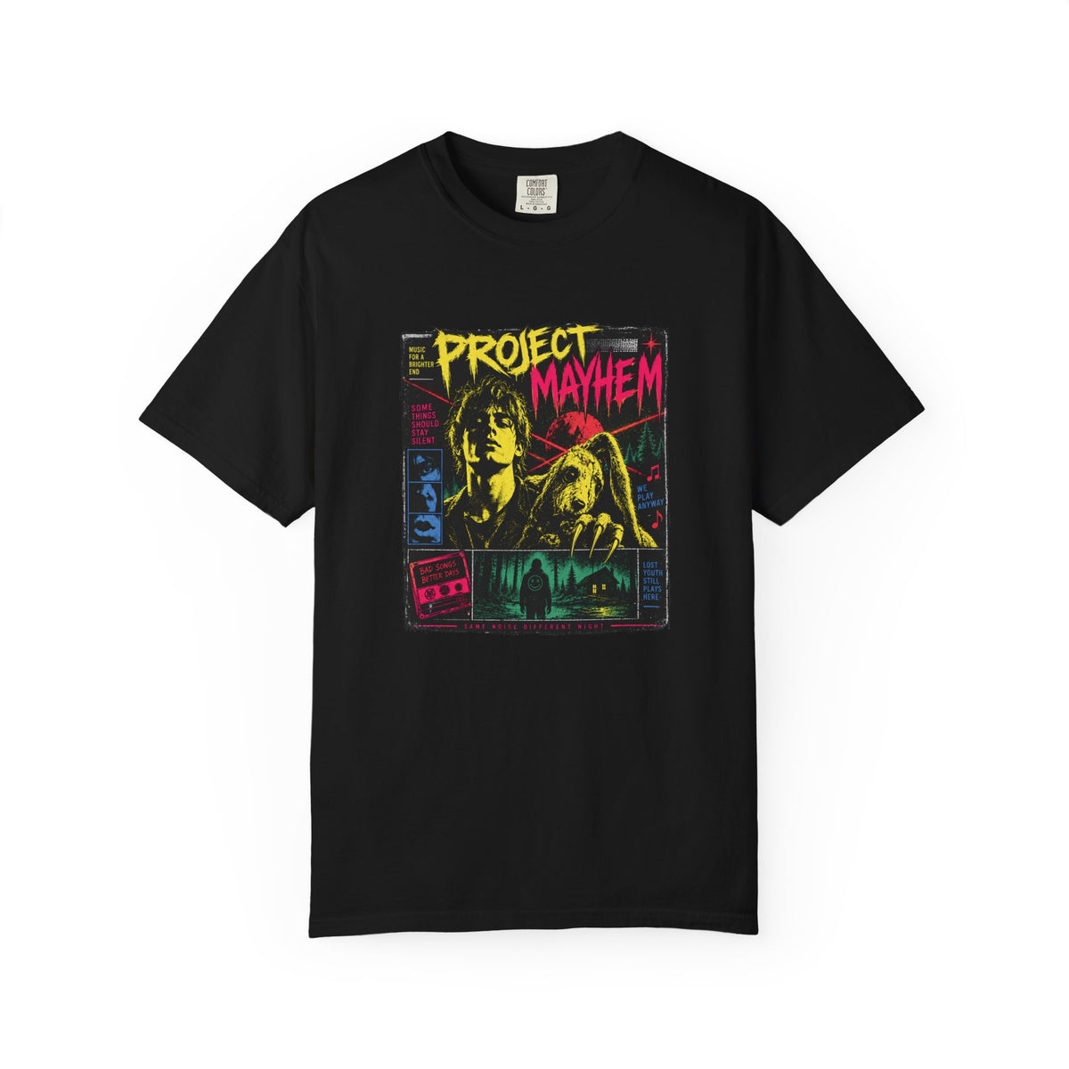 Project Mayhem Graphic T-Shirt — Retro Horror Band Tee