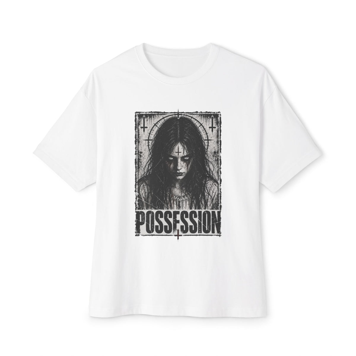 Possession Horror Tee — Creepy Girl Graphic T-Shirt