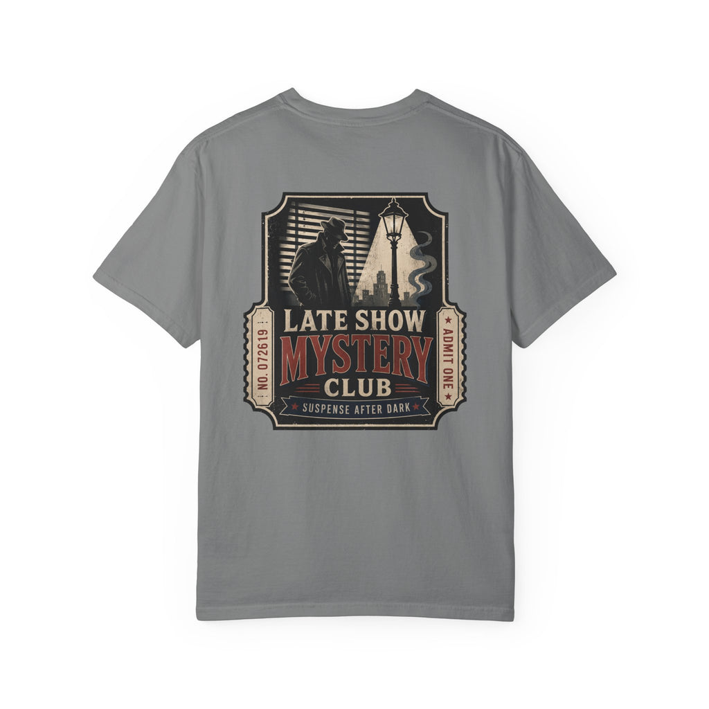 Mystery Club T-Shirt — "Late Show" Vintage Detective Graphic