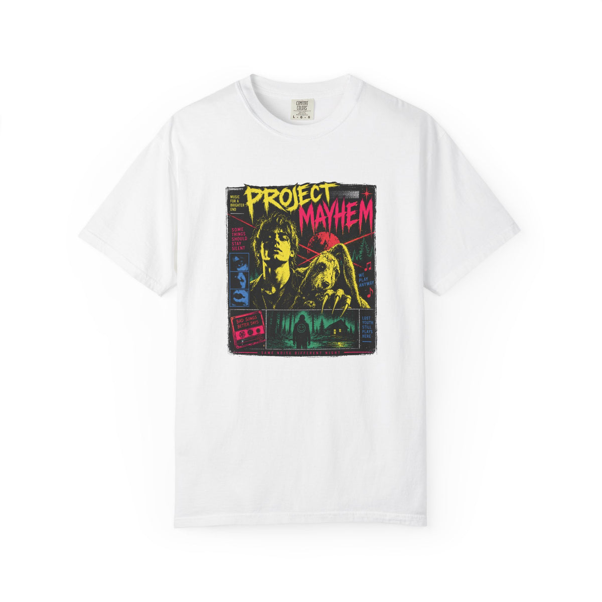 Project Mayhem Graphic T-Shirt — Retro Horror Band Tee