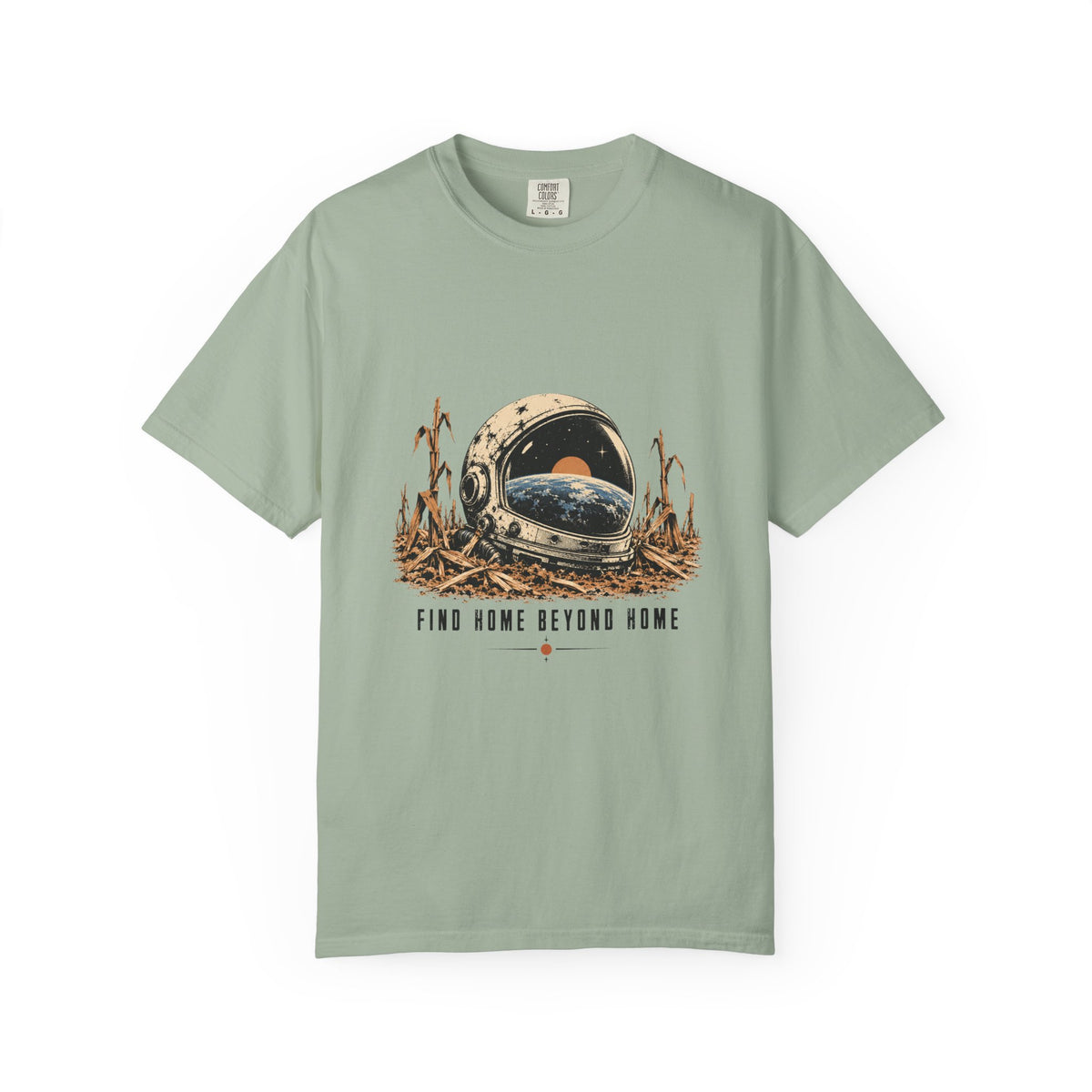 Astronaut Helmet Tee — "Find Home Beyond Home" Space Graphic T-Shirt