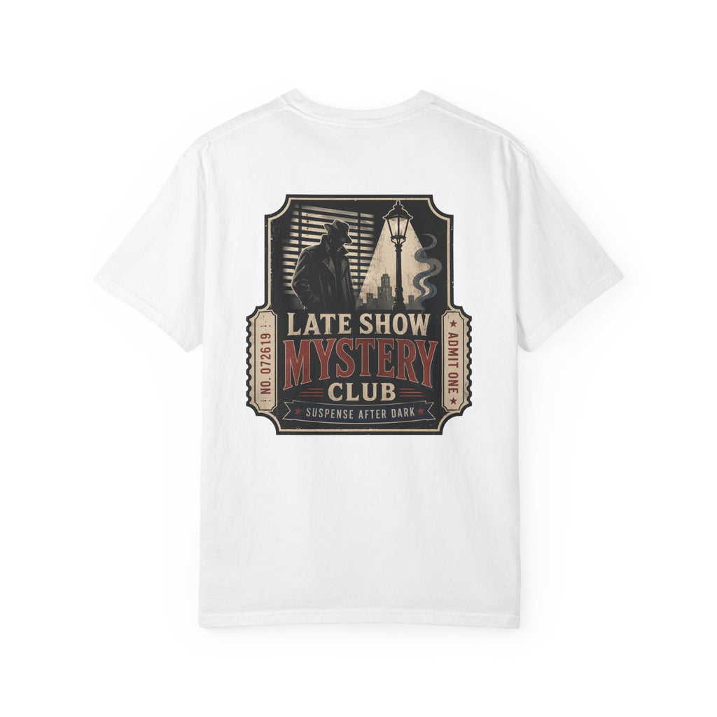 Mystery Club T-Shirt — "Late Show" Vintage Detective Graphic