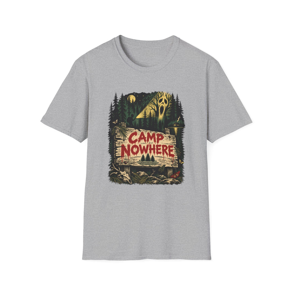 Camp Nowhere Graphic T‑Shirt — Retro Wilderness Adventure Tee